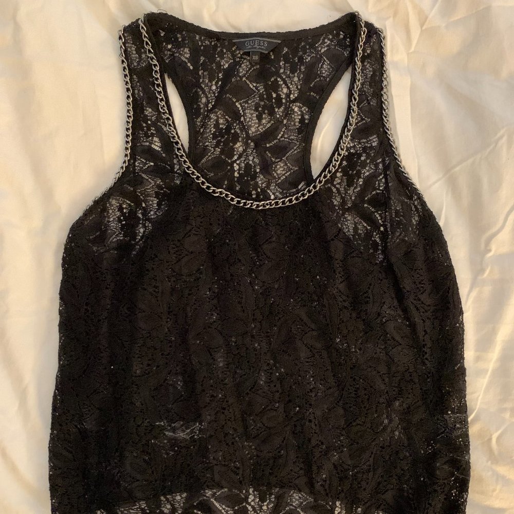Lace and Chain Crop Top
